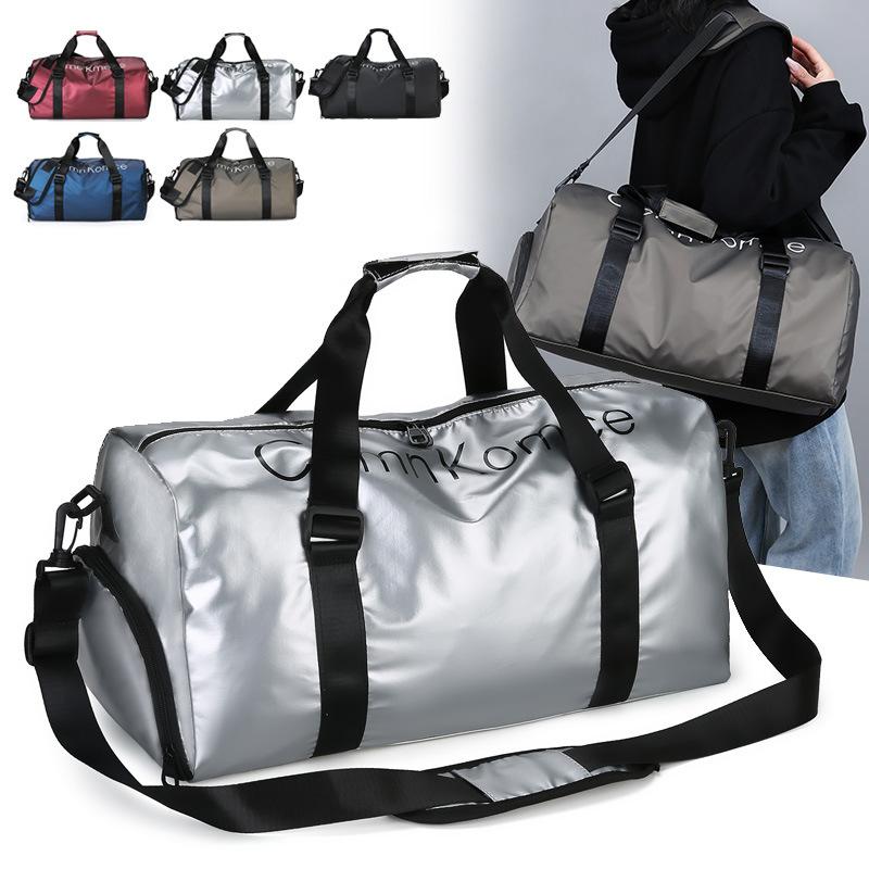 Portable Travel Bag Large Capacity Pu Skin Film Waterproof Dry And Wet Separation Sports Fitness Bag Business Trip Bag