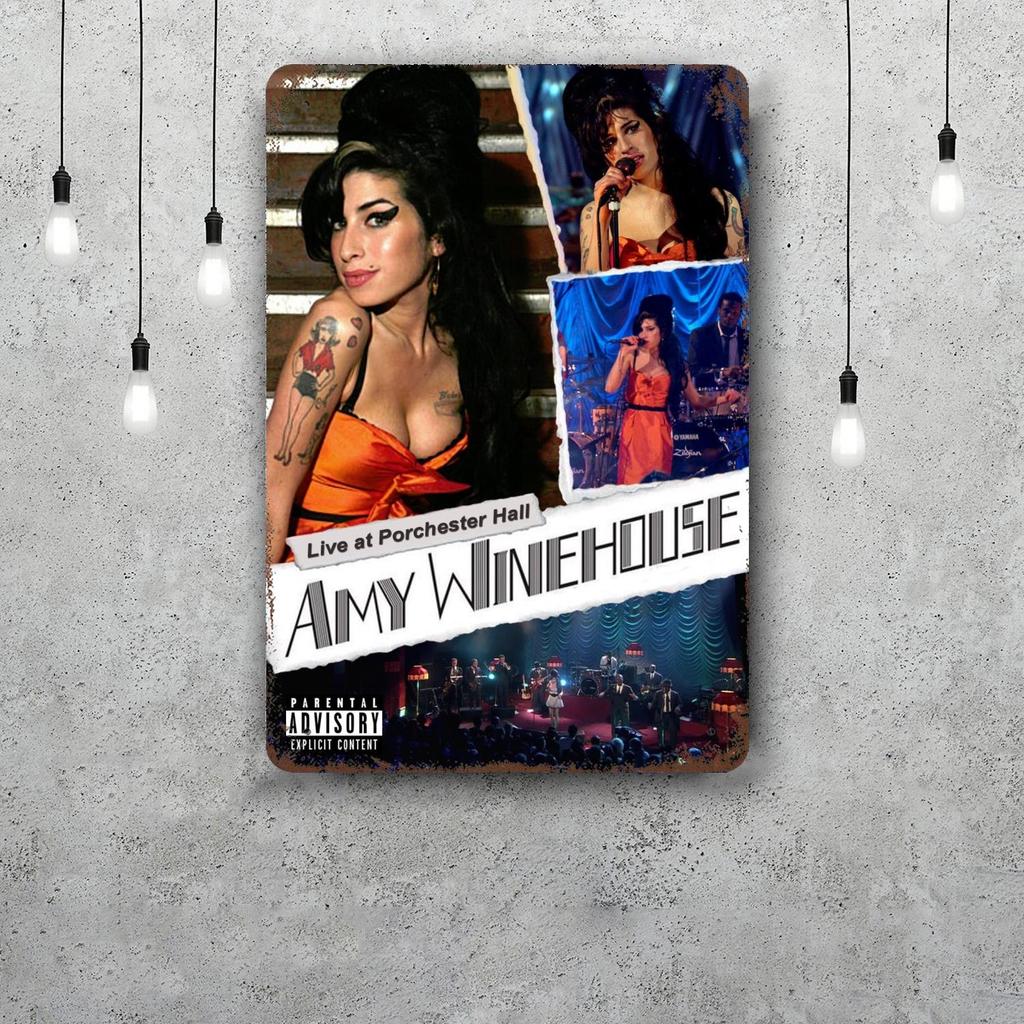Amy whinehouse Klassiek Poster Roestig Metalen Plaat Retro Decoratief Bord Bar Man Cave Garage Club Metalen Bord Wanddecoratie