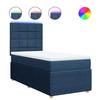VidaXL Bed Slatted Base with Mattress Blue 90x200 Cm Fabric 3294245
