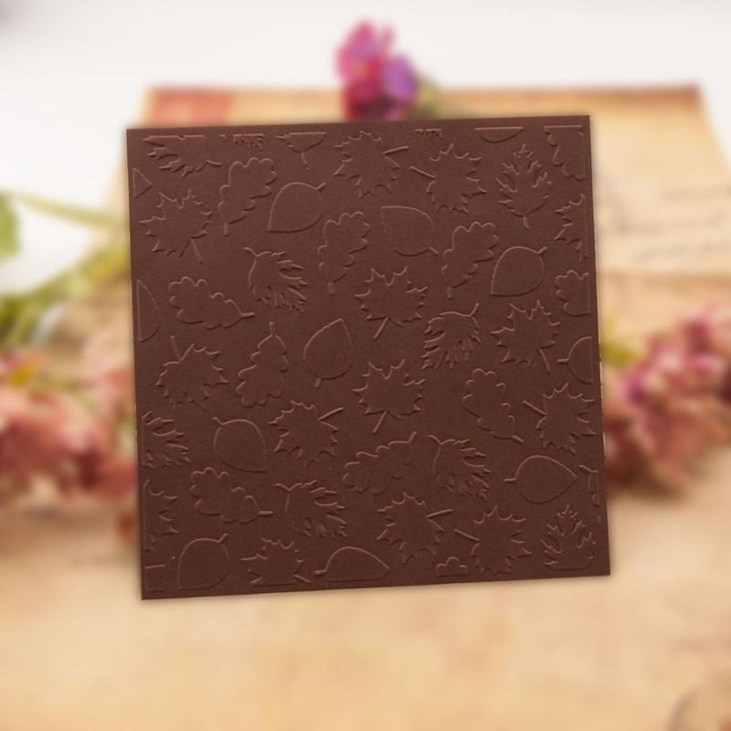 Leaves Textured Plastic Embossing Folder Paper Embossing Templates Stencils for Card Making Scrapbooking Photo Album