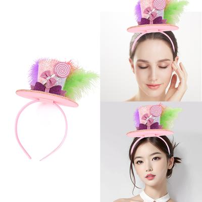 Carnivals Party Hat Headpiece for All Age Person Creative Birthday Headwear Top Hat Hairhoop Holiday Festival Headdress