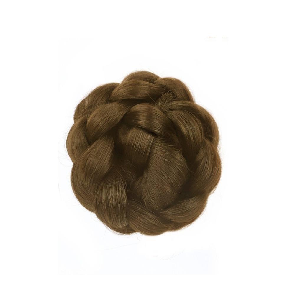Fake Hair Flower Bun Head Wig Hair Extensions Claw Hair Bun Bridal Donut Chignon Women