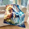 1PC The Lion and The Lamb Blanket Warm Soft Fluffy Kids Adult Luxury Gifts for Sofa Bed Home Outdoor Travel Camping Blanket