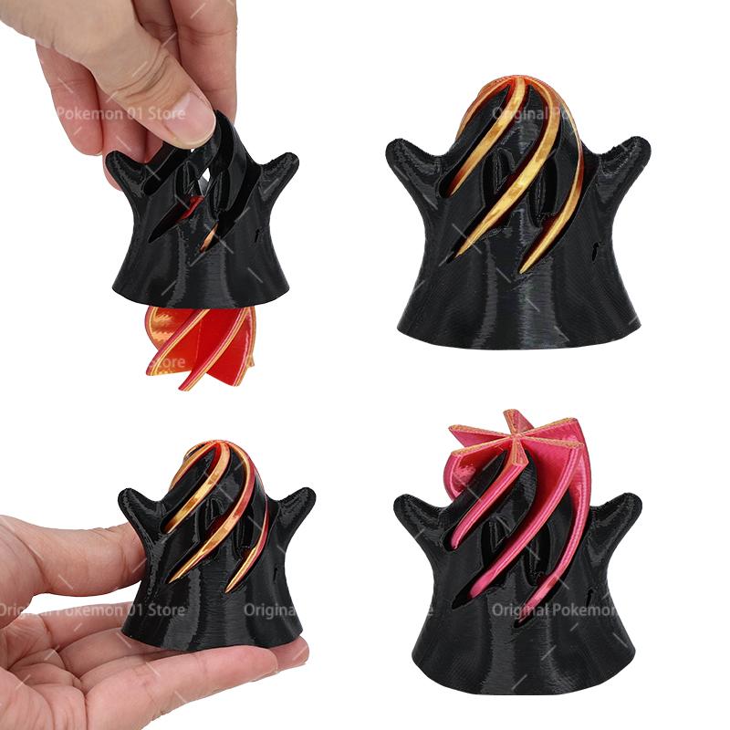3D Printed Spiral Cone Fidgeting Plaything Impossible Pyramid Passthrough Ghost Sculpture Small Vortex Thread Illusion Relaxation Toy