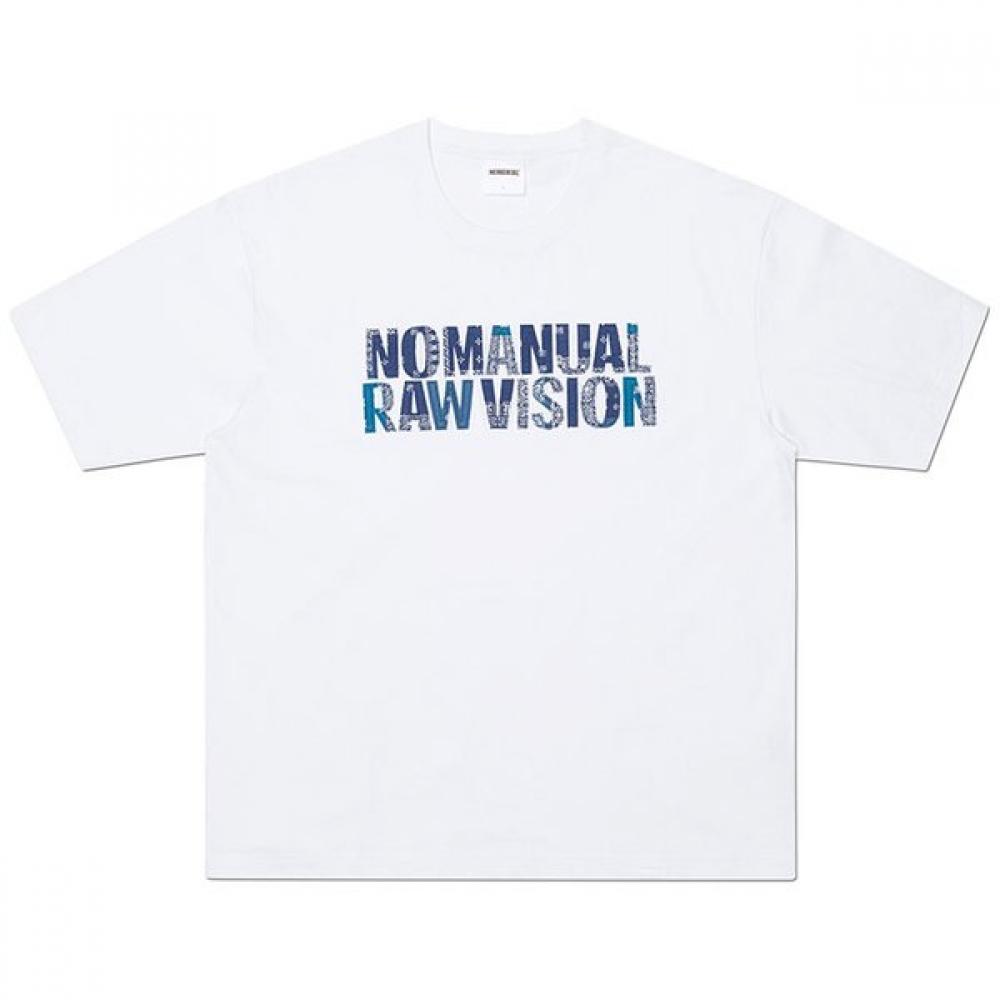 Nomanual T shirT Paisley Applique whiTe M
