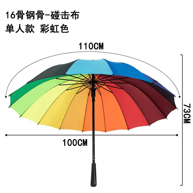 Umbrella Customized advertising umbrella Business automatic double full fiber long handle straight golf umbrella Printing enterprise logo