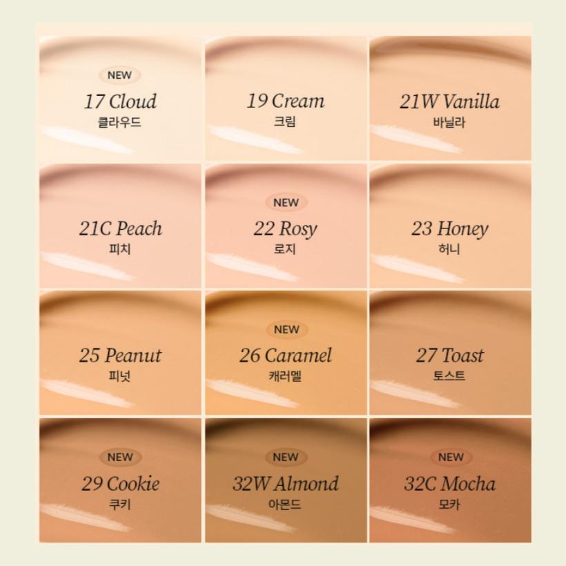TOCOBO Apple Dewy Fit Cushion 15г+ Рефил 15г SPF50+ PA++++ 12 оттенков K-Beauty 21W Vanilla