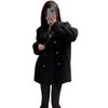 Korean-Style Women's Lambswool Fur Coat - Thick Double-Breasted Round Neck for Autumn/Winter 2025
