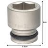 TONE Impact Socket 36mm Hex Size HP6NV-36, 19.0mm (3/4") Drive,