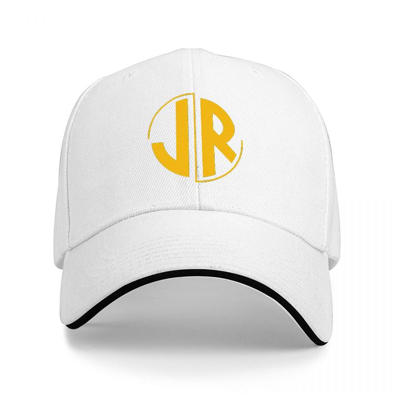 JR LOGO BLACK BASEBALL CAP WITH GOLD EMBROIDERY CLASSIC FIT FOR Unisex AND Women SPORTY STYLE DAILY WEAR OUTDOOR ACTIVITIES