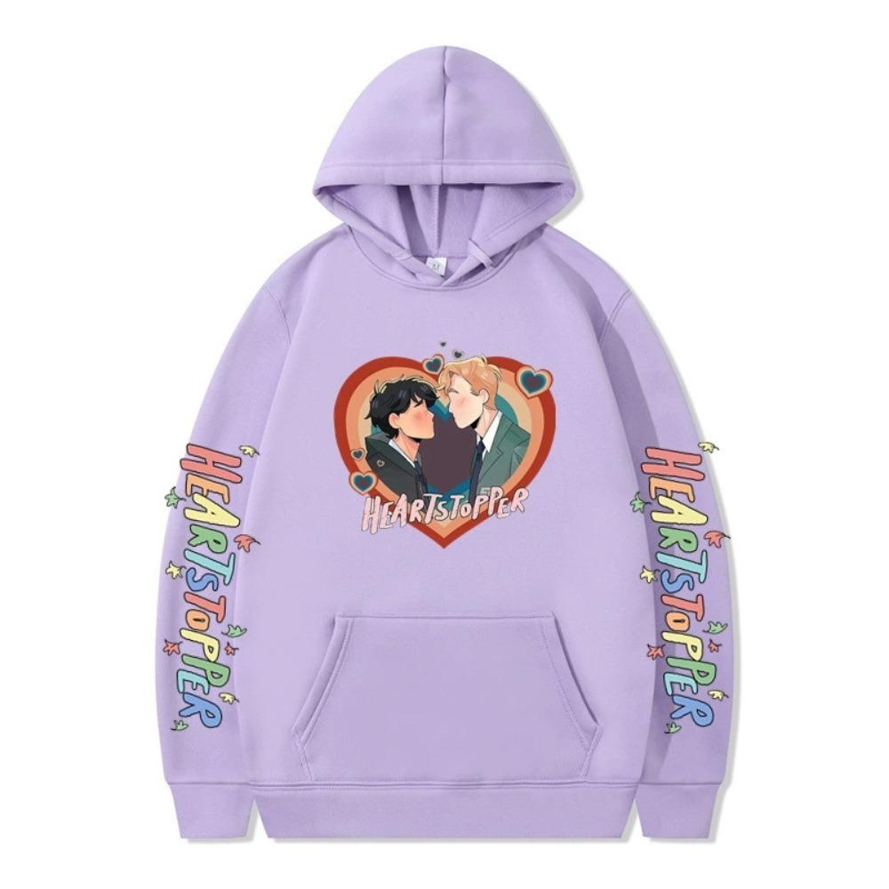 Heartstopper Hoodie Sweatshirt für Damen Herren Nick und Charlie Hoodie Sweatshirt Cool Unisex Kapuzenpullover