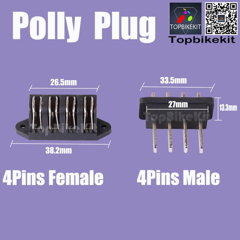 Ebike Hailong Plug Connector-Polly Super73 Battery Power Discharge Plug-Ebike Hailong/Polly Battery Plug 4pins/5pins
