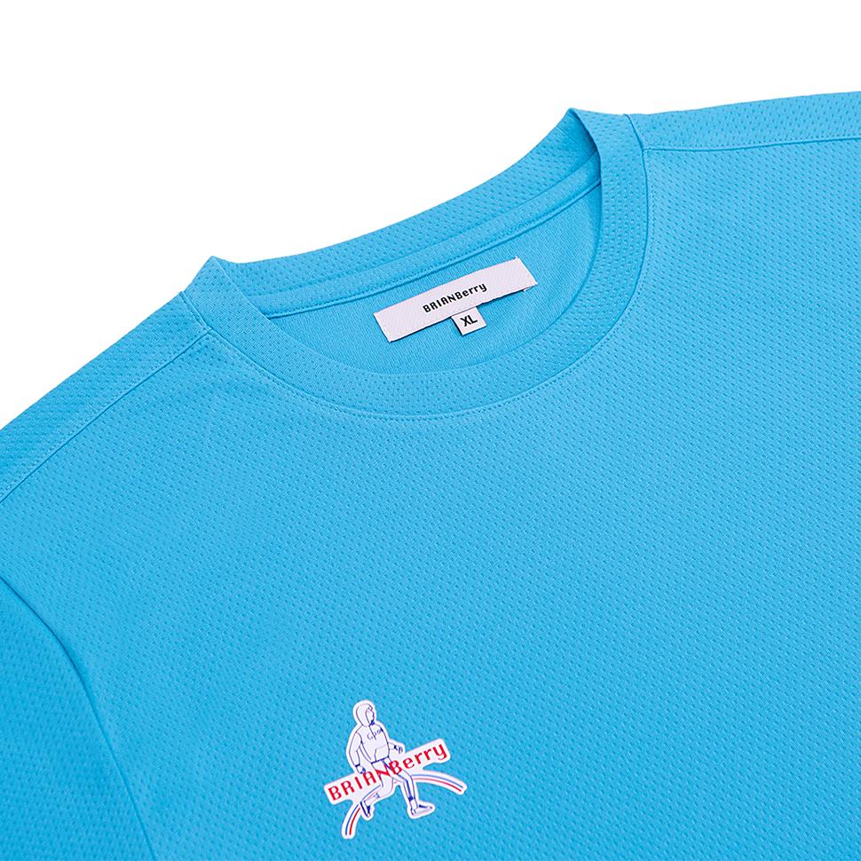 BRIAN BERRY Berry Man Logo Tee_Aqua