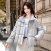 Women's clothing winter new fashion loose and thin stand-up collar short cotton clothing warm jacket women's bread clothing
