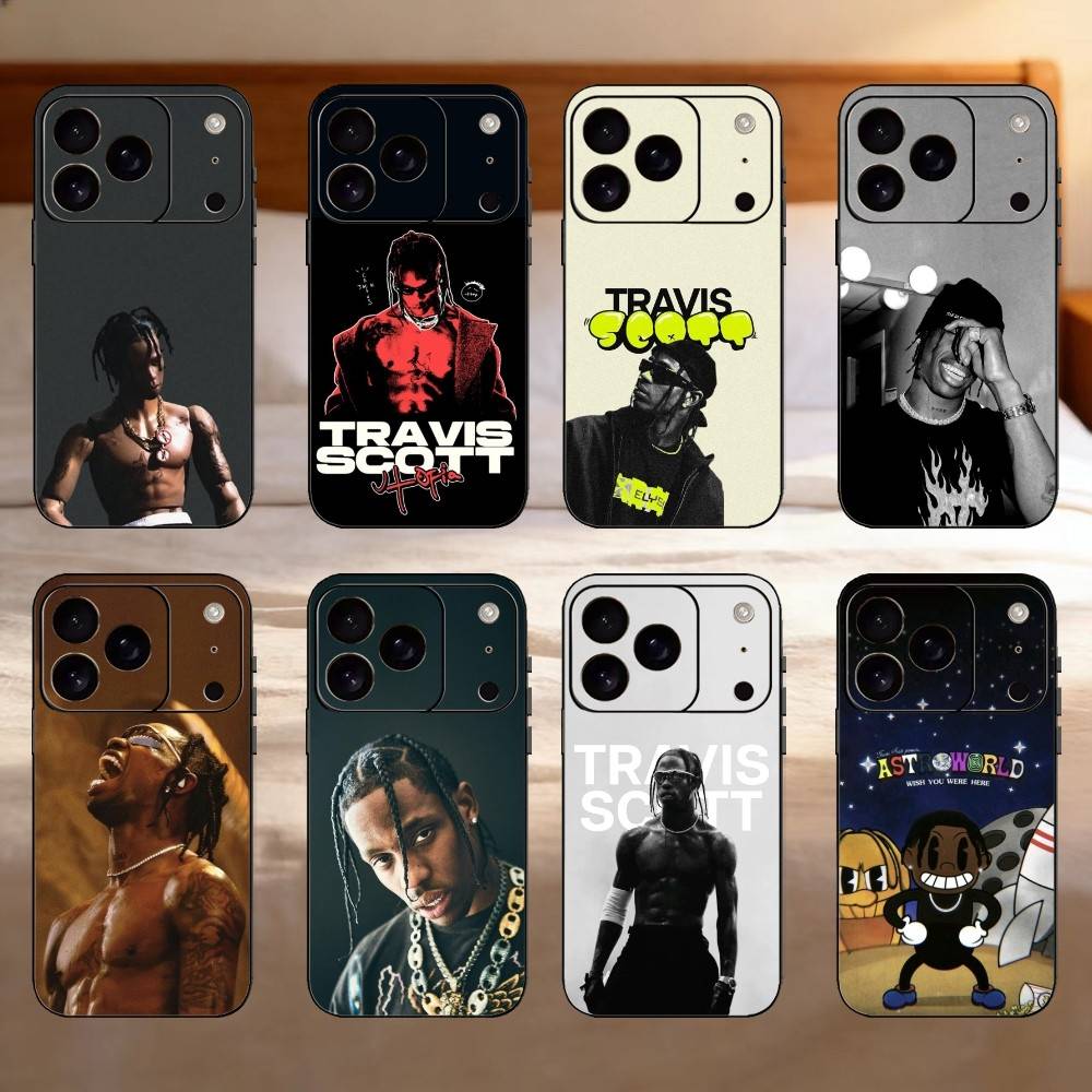 Singer T-Travis UTOPIA Scott Phone Case For iPhone 17,16,15,14,13,12,11 Plus,Pro,Max,Mini Silicone black Soft Cover