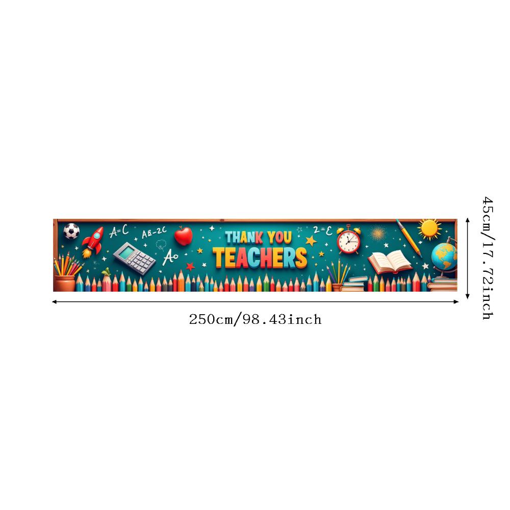 Durable Material School Decoration Thank You Banner Teacher Gift for Class Party Educational Event School Event