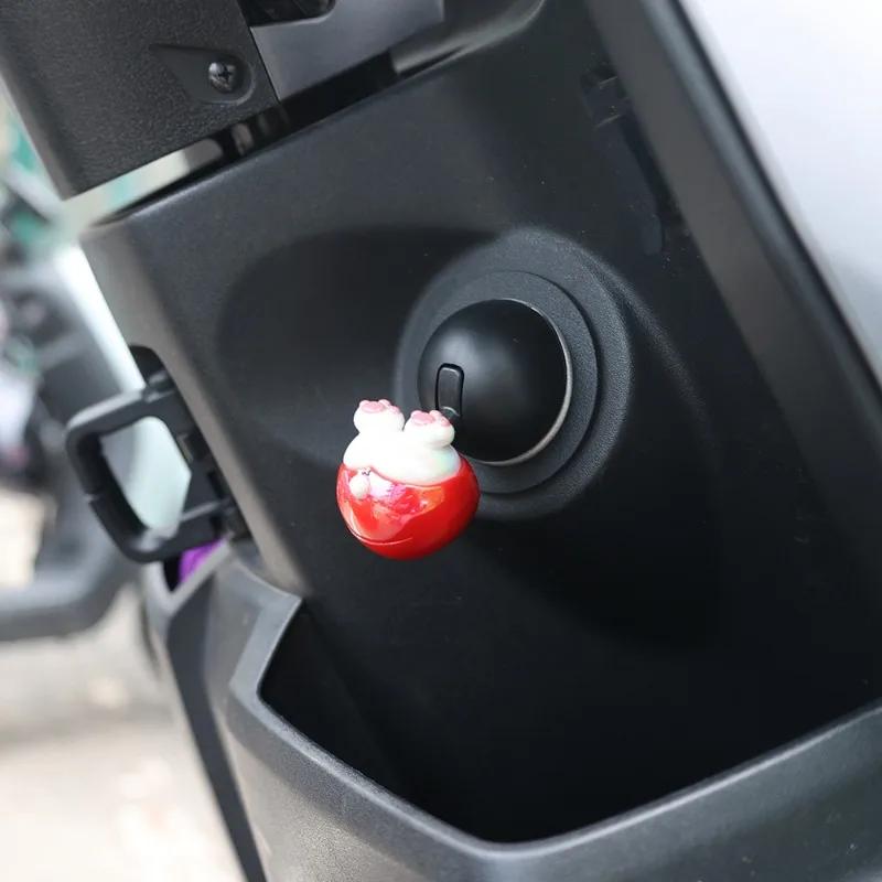 Auto-Ein-Klick-Start-Wippe, kleiner Hunde-Hintern, Motor-Startknopf, dekorative Abdeckung, kugelförmiger Zugstangen-Zünd-Start-Stopp-Schalter