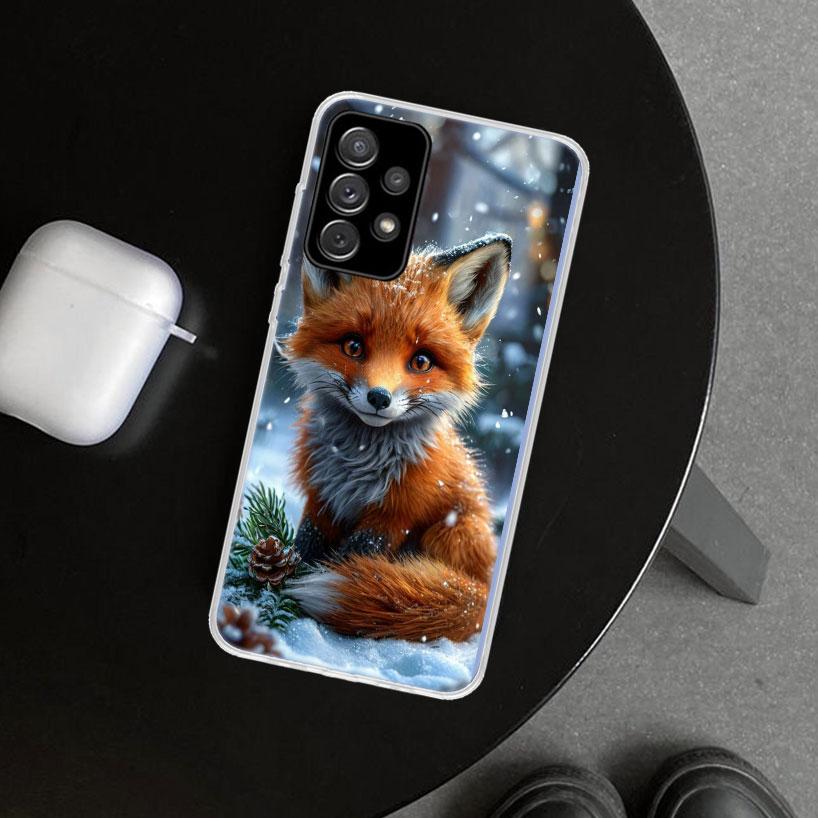 Animal Fox Phone Case Cover for Samsung Galaxy A12 A22 A32 A52 A72 A02S A51 A50S A31 A20S A10S Note 20 Ultra 10 Plus Galaxy A12