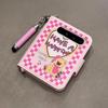 Cute Book Style Flip Case for Samsung Galaxy Z Flip6 zflip5 Case Cartoon Pink Leather Cover with Stylus and Hand Strap