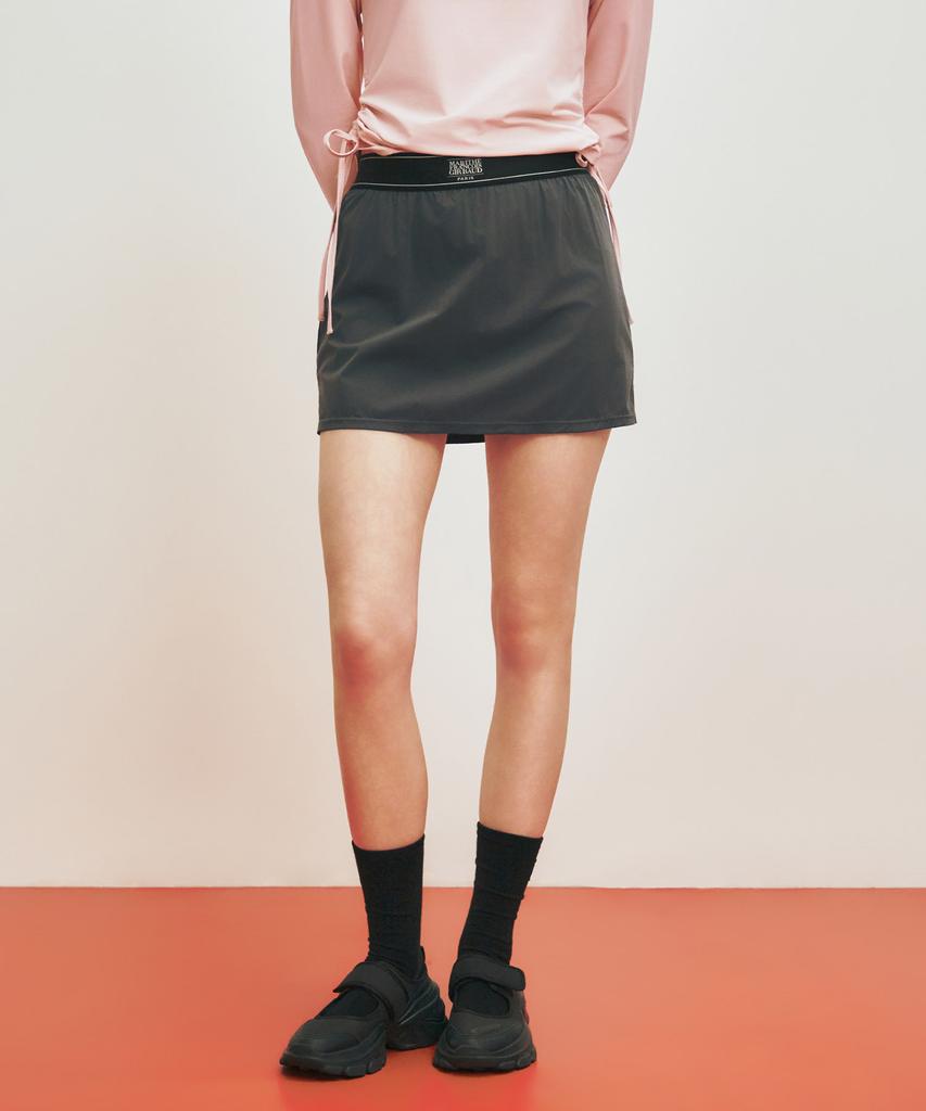 Malitteseupocheu Marithe Sport Flare Mini Skirt Charcoal