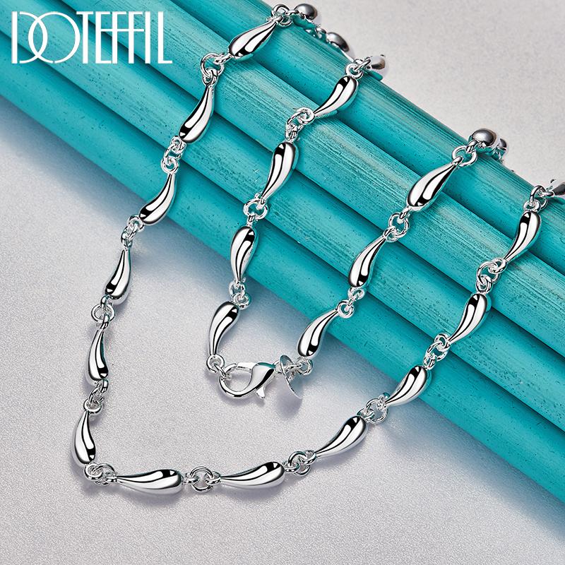 Water Drop Necklace Silver Gift Fashion Jewelry