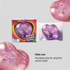 NeeDoh Teenie Sparkle Hearts herzförmiges Knetspielzeug mit weicher und angenehmer Haptik, klebt nicht und federt schnell zurück, süß und co
