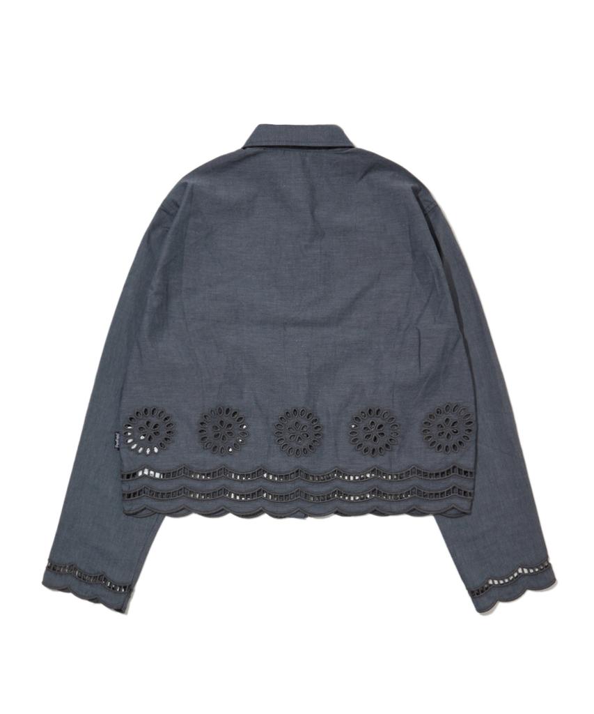 PENFIELD Laser-Cut Embroidered Shirt Indigo_Fs1Wr21F