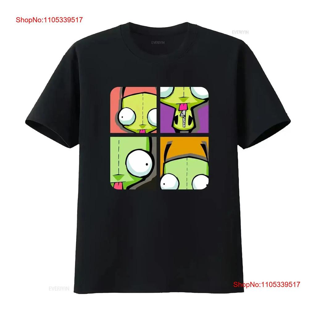 Invader Zim T-Shirt mit Etiketten Mint 25 Preis TV-Show Animation Cartoon Schwarz Vintage Gewaschen Komfort
