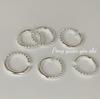 Su Chuang S925 Sterling Silver Smooth Patchwork Twist Ring for Women - Simple Ins Style Versatile Index Finger Accessory