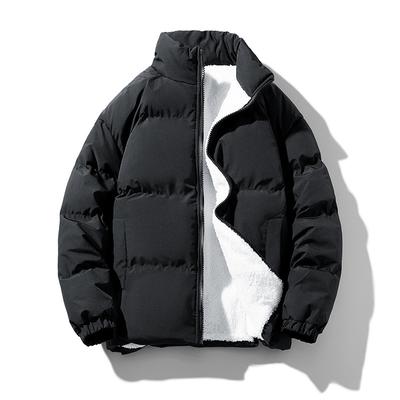 New Lambswool Coat Men's Cotton-padded Coat Autumn and Winter Plus Velvet Padded Bread Cotton-padded Jacket Winter Cotton-padded Jacket