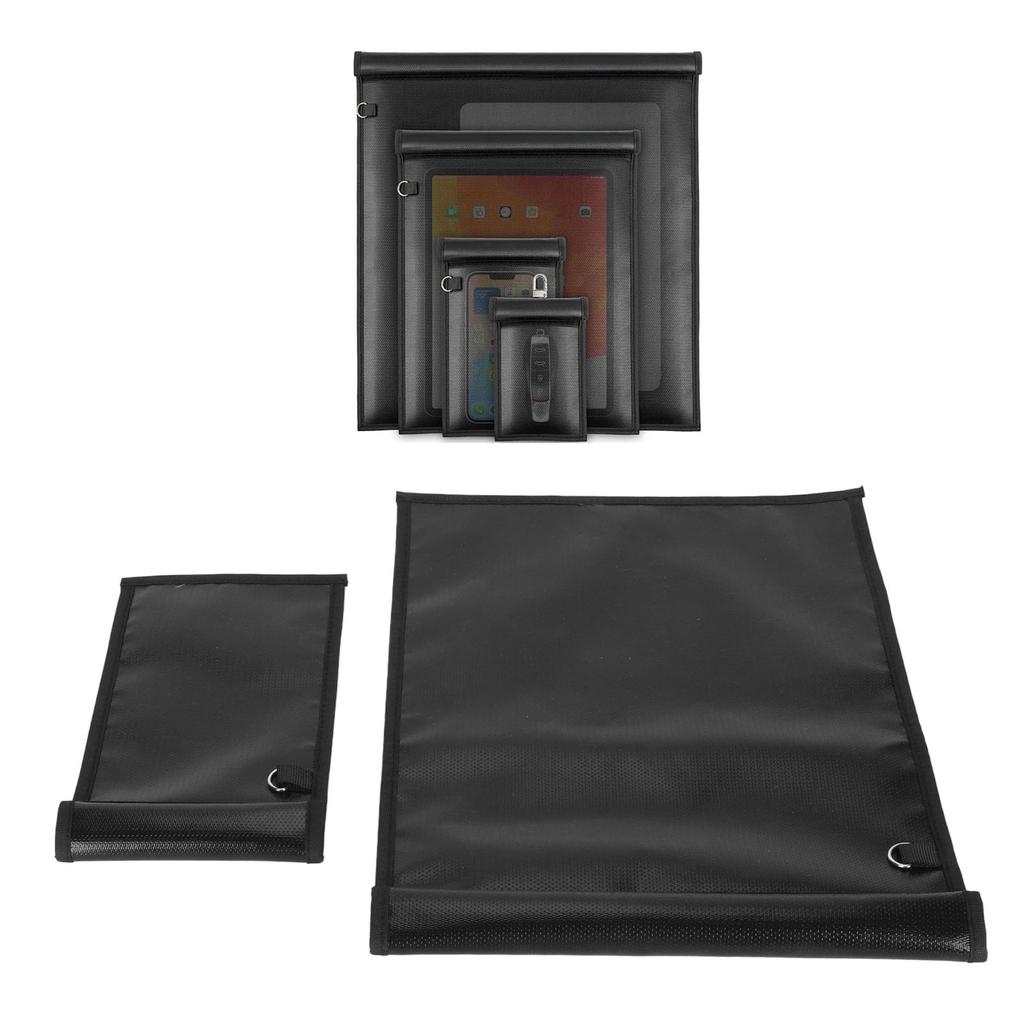 2pcs Faraday Bag for Phones and Car Keys Signal Blocking Bag Waterproof Fireproof Radio Frequency Identification Faraday Pouch