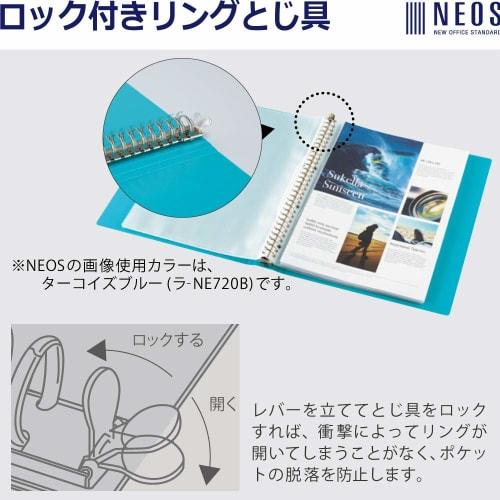 KOKUYO File Clear File NEOS Replacement Paper Type A4 Vertical Wide 30 Holes Navy LA-NE730DB