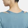 Nike Long Sleeve Casual Solid T-Shirt Women Tops Blue DQ6035-440