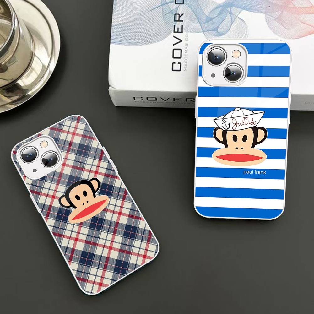 Famous Luxurious P-Paul F-Frank For IPhone 14 13 12 Mini 11 Pro XS Max X XR 14 Plus Tempered Glass Cover
