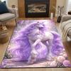 1PC Purple unicorn with flowers Carpet for Living Room Bedroom Sofa Home Decor Rus Non-slip Floor Mat Luxury Gift