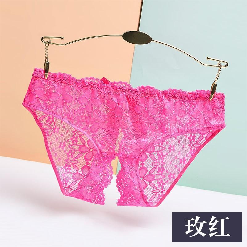 Fan Lei, sexy underwear women's lace panties low waist thin open gear free thong briefs d033
