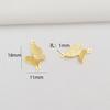 10pcs 18K Gold-Packed Color-Preserving Three-Dimensional Butterfly Double-Ring Pendant, Single-Hanging Diy Handmade,, Bracelet Accessories.
