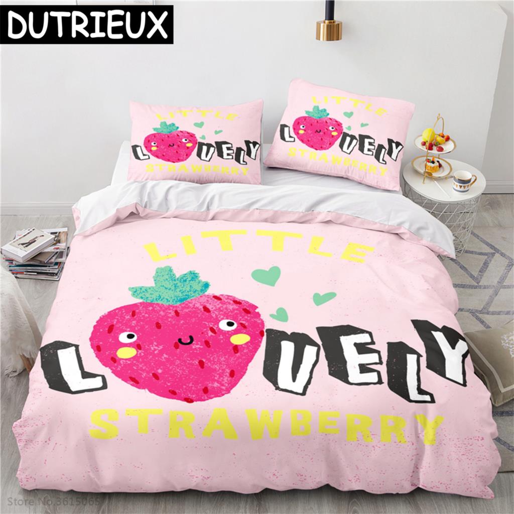 Nordic Cartoon Animal Printed Bedding Set Duvet Cover Children Bedclothes Duvet Cover Sets Pillowcase Twin Full Queen King Size