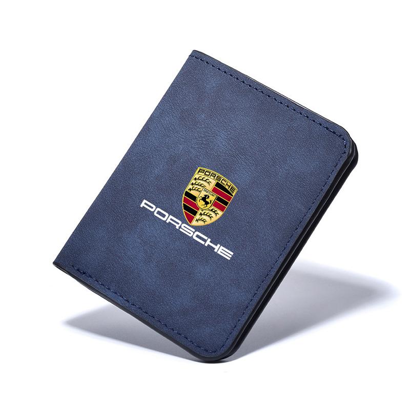 Car Driver License Cover Credit Card Wallets Holder Accessory For Porsche Cayenne Panamera Macan 911 718 Boxster Cayman 918 Paju
