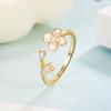 925 Sterling Silver Plated Sun Moon Sunflower Heart Rings for Women Original Flower Wedding Crystal Luxury Jewelry R5375