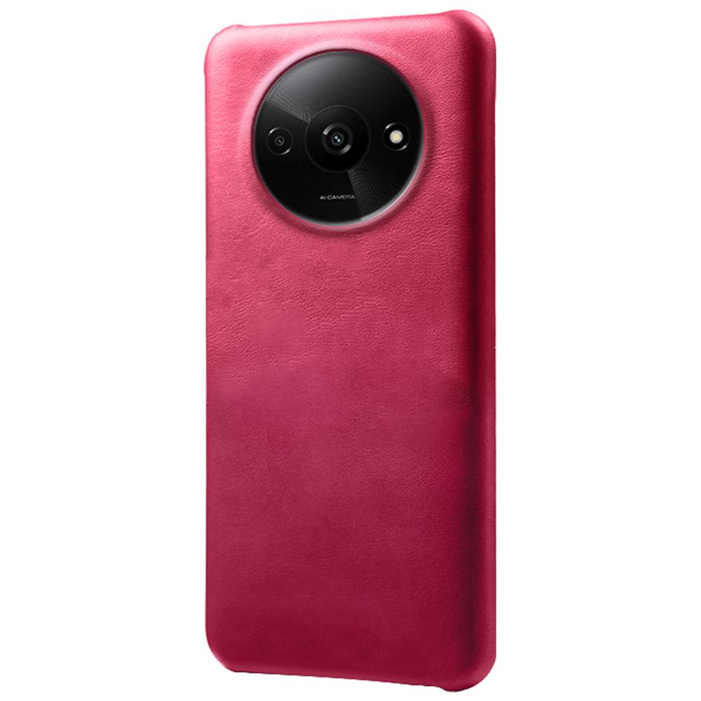 Etui dla Xiaomi Redmi A3 4G/Poco C61 4G, PC pokryte skórą o fakturze cielęcej, cienka osłona