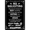 No Soliciting Sign for House/Office,Funny No Soliciting Signs for Home, Go Away Sign Accessories Door Or Wall, 8x12 Inches, Tin-coated Steel with 3M