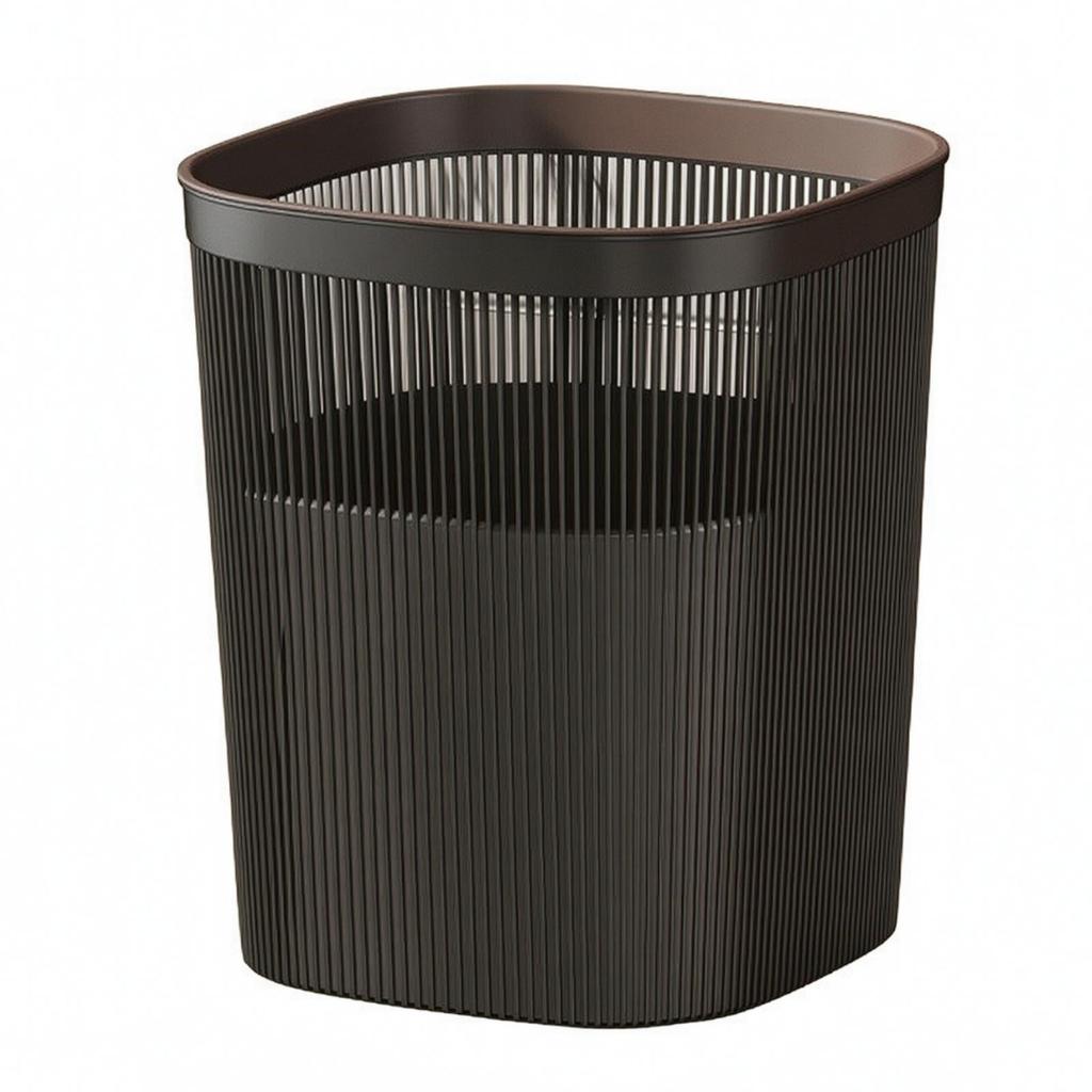 Lightweight Open-Top Wastebasket Compact Plastic with Thick Upper