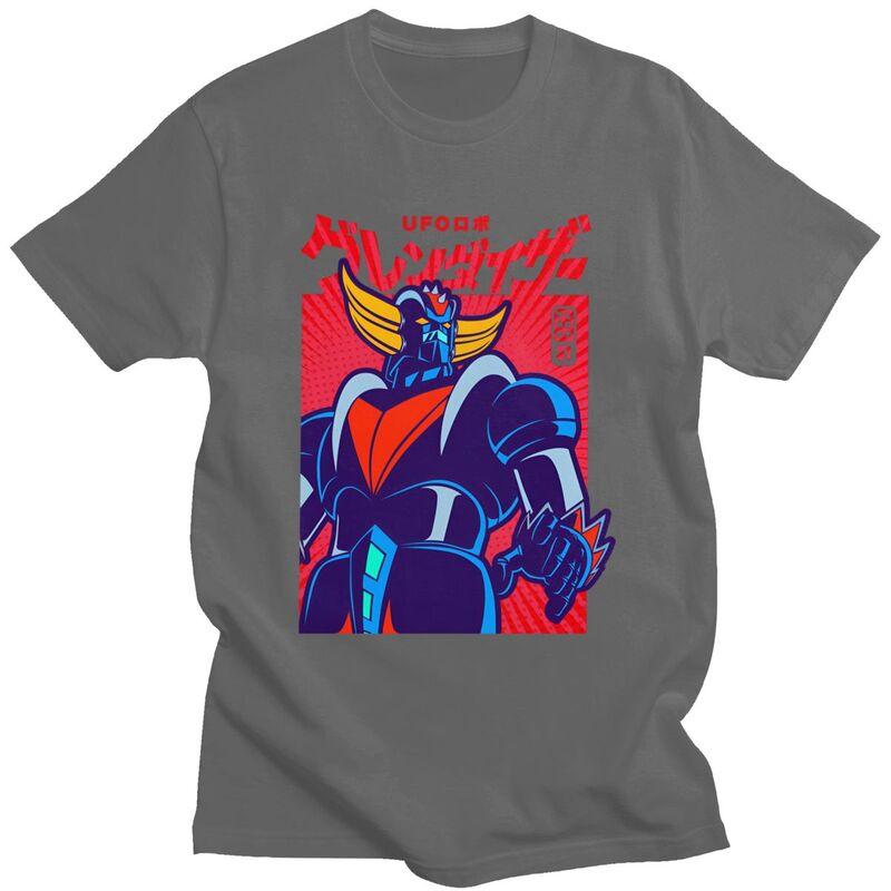 Custom Grendizer UFO Robot Goldorak T Shirt for Men Tshirt Leisure Tees Short Sleeve Tshirts Loose Fit Clothing Gift
