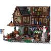 Compatible with LEGO 134085 retro series castle building medieval town center assembled building block toys