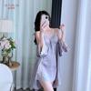 Sexy pajamas women's summer 1011 new ice silk thin lace nightdress with chest pad sexy temptation suspender skirt