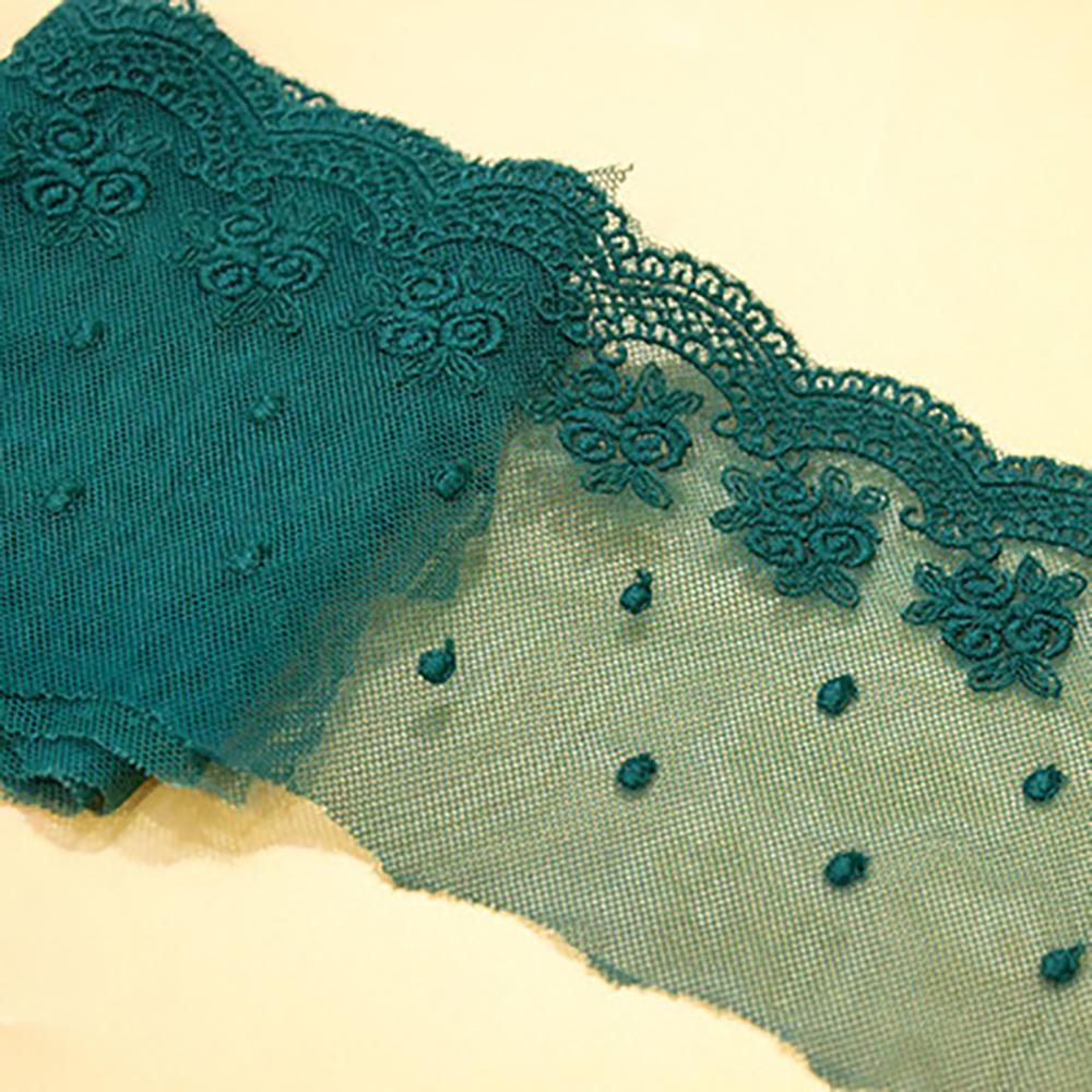 

1 ярд Белый Бежевый Зеленый Цветочный Кружевной Трим Вышитый Кружевной Сетчатый Материал 9 см Шириной зелёный