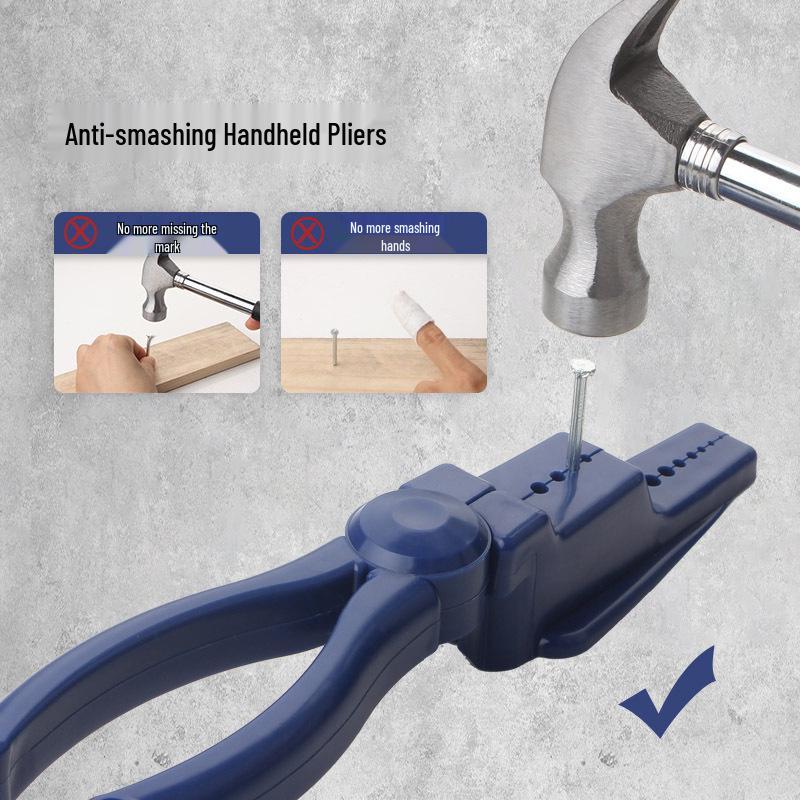 Nail Clamp Safety Nailing Aid - Hammer-Proof Hand Guard and Nail Fixing Tool