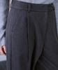 AHWE Brushed Herringbone Single-Pleat Slacks_Charcoal