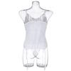 Fashion Women Bustier Corset Sexy Girdle Waist Cincher Bodydoll White Lingerie